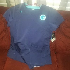 NWT Scrub Star stretch scrubs in dark blue